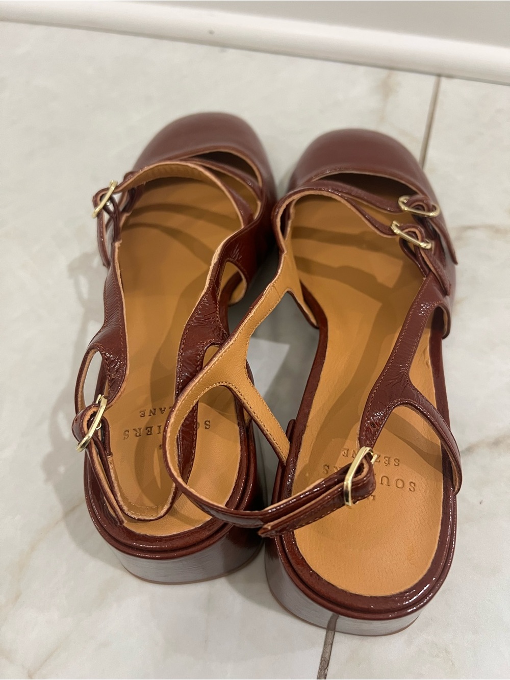 NEW Sezane Burgundy Paula Babies Shoes Size 39 - Picture 7 of 7
